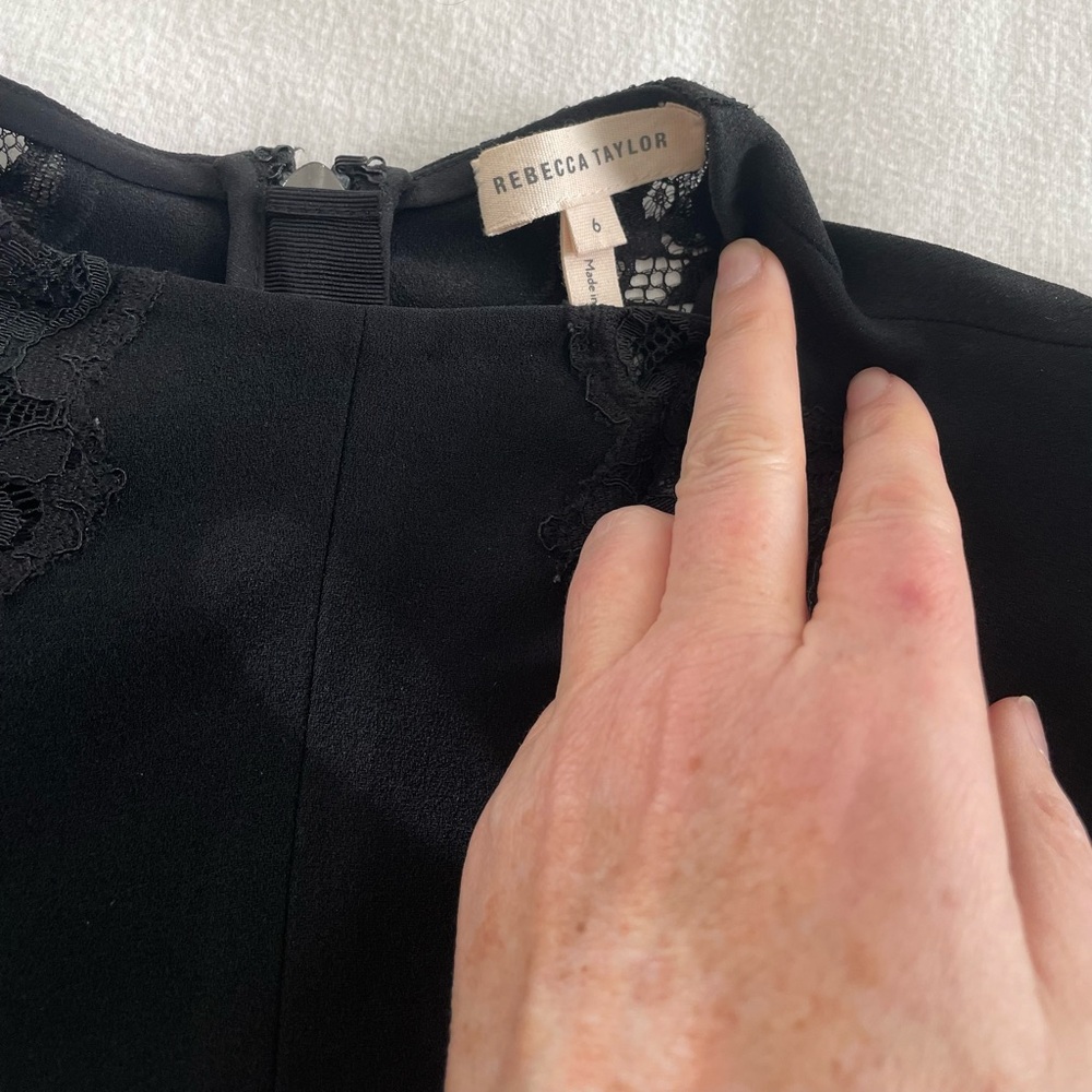 Rebecca Taylor top with lace accents, size 6 - Picture 3 of 4
